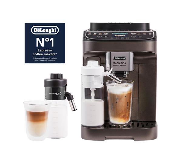 DeLonghi Magnifica Duo Bean-to-Cup Coffee Machine in Titanium Finish
