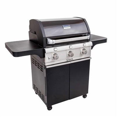 Saber Deluxe Black 3-Burner Propane Gas Grill