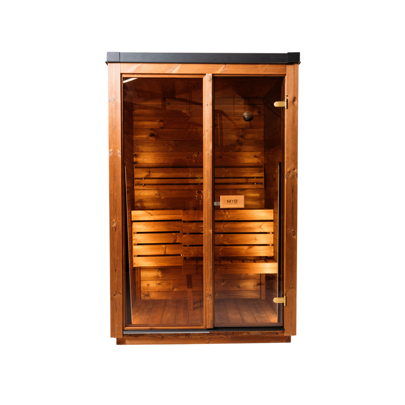 European Crafted Natural Timber Compact Outdoor Sauna