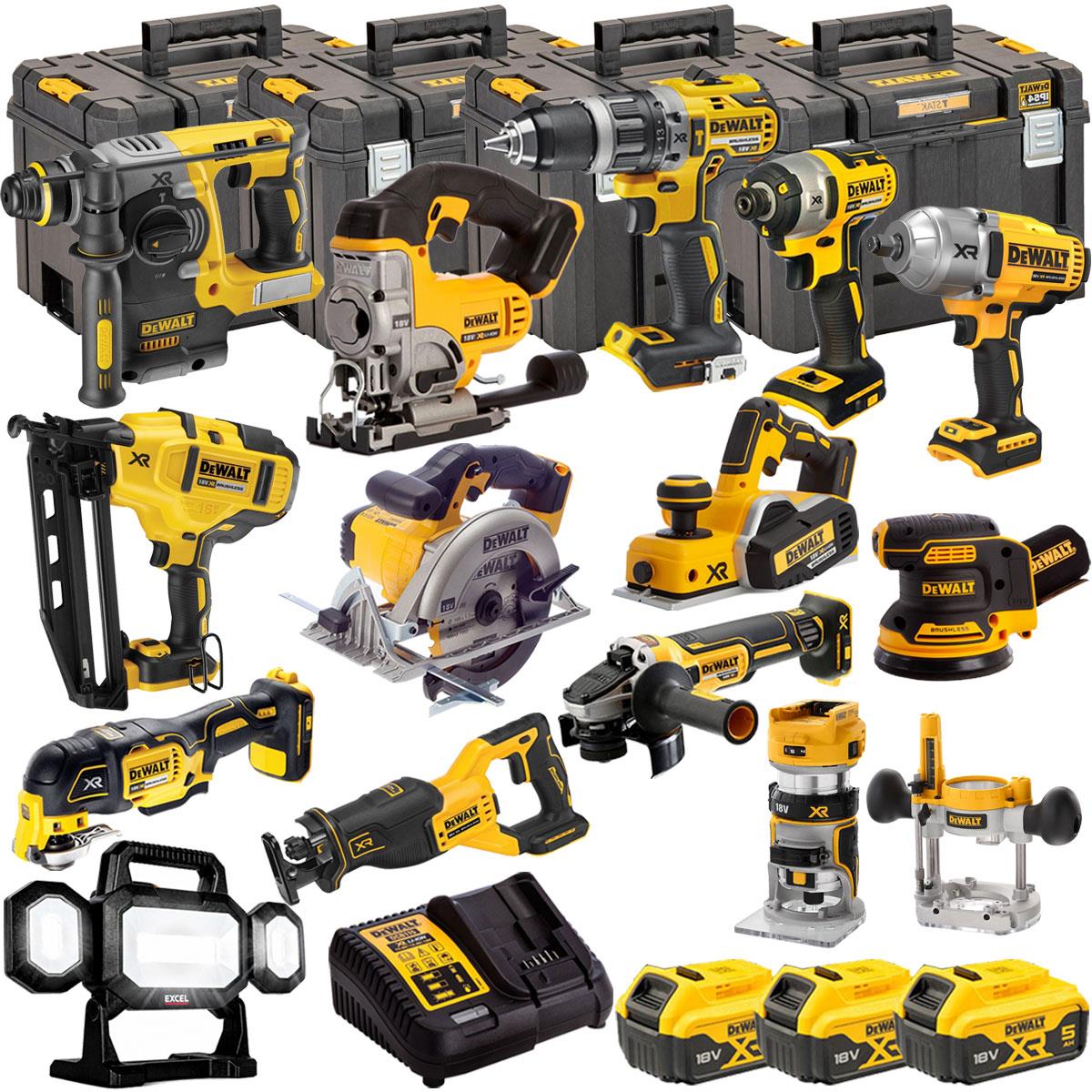 Makita 18V 14 Piece Professional Cordless Power Tool Kit with Three 5.0Ah Batteries T4TKIT-4818