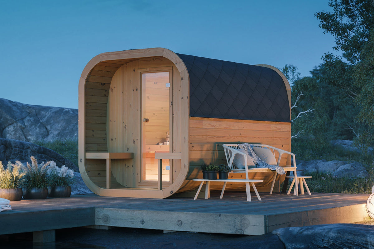 Premium Scandinavian Spruce Timber Outdoor Garden Sauna Designed For 4 To 6 People