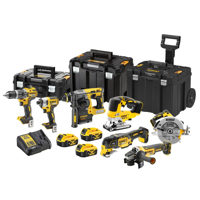DEWALT DCK755P3T 18V XR Brushless 7-Piece Power Tool Combo Kit with 3 x 5.0Ah Batteries, Charger & Toolbox