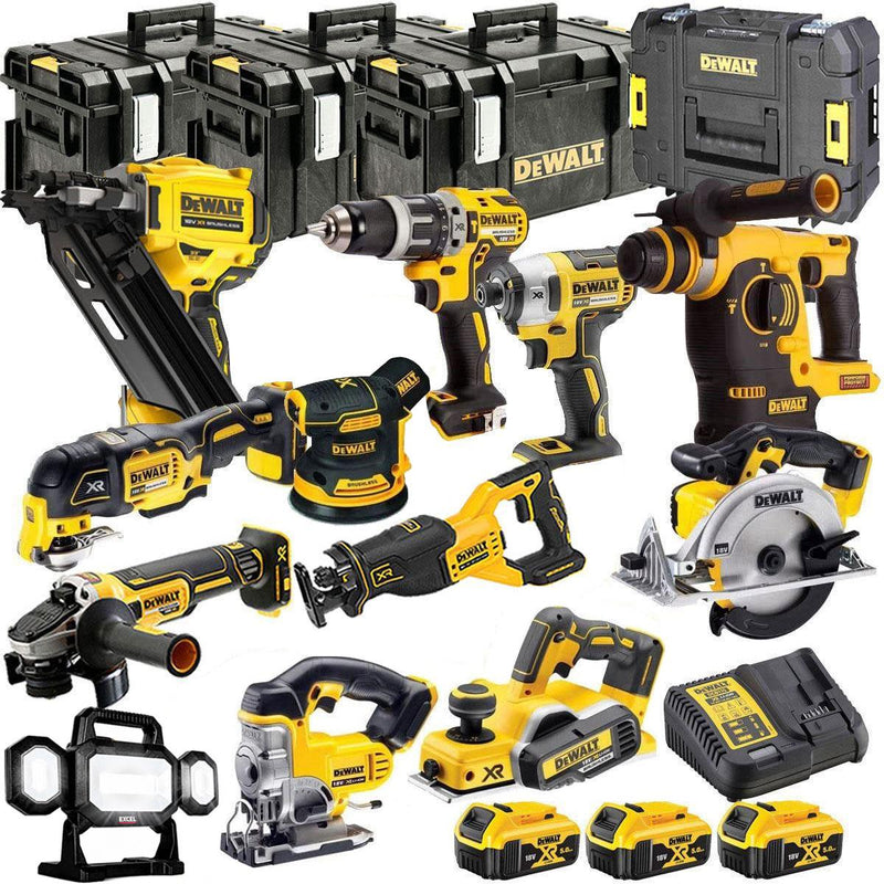DeWalt 18V 12 Piece Cordless Power Tool Kit with Three 5.0Ah Batteries