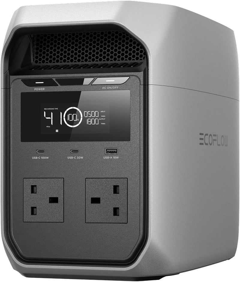 Portable Power Station 1800W LiFePO4 – Solar Generator with UPS & Fast Charging, 230V