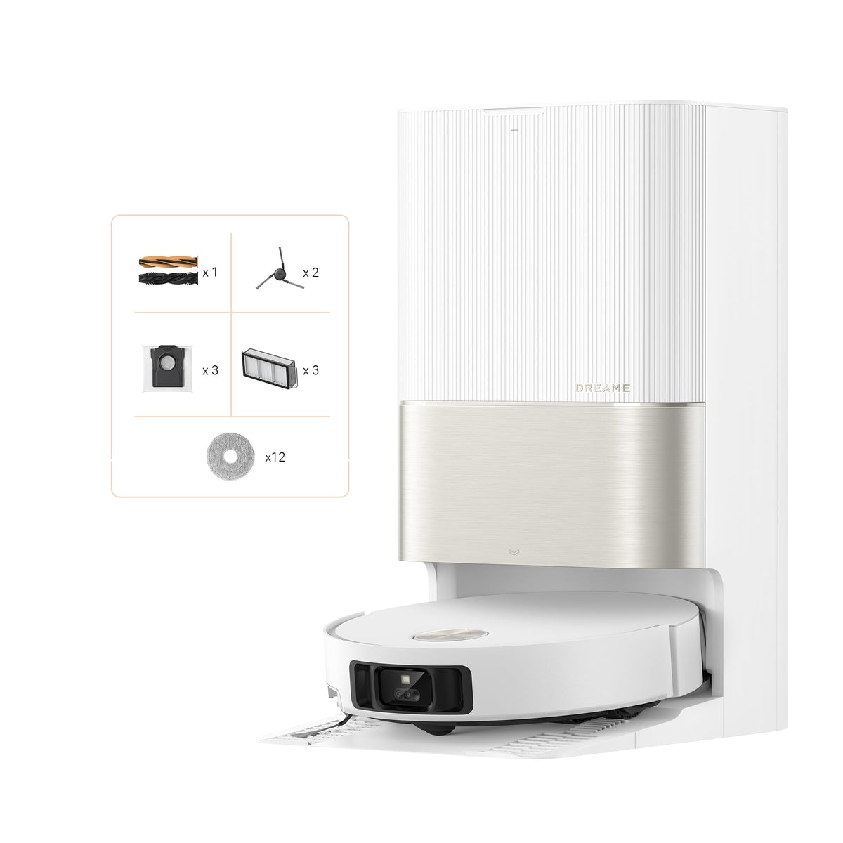 Dreame X50 Ultra Complete Robot Vacuum and Mop - White (20,000Pa Suction, 6 cm Obstacle Clearance, Hot Water Mop Cleaning)