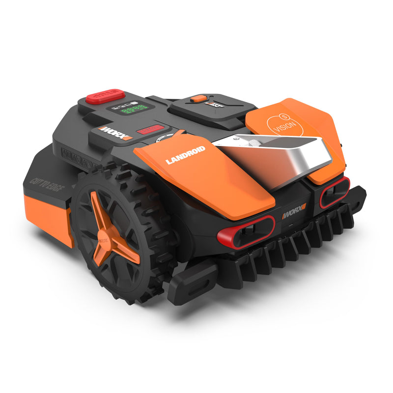 WORX WR202E Landroid Vision Robotic Lawn Mower - 250m2 AI Mowing with Multi-Zone Support, Auto Charging, and Rain Sensor (20V)