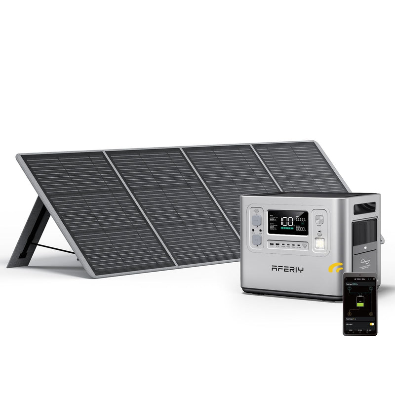 AFERIY 2400W 2048Wh Portable Power Station & 200W Solar Panel Bundle