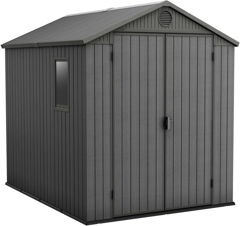 Garden Storage Shed 6 x 8 ft – Outdoor Shed with Double Doors, Window & Heavy-Duty Floor