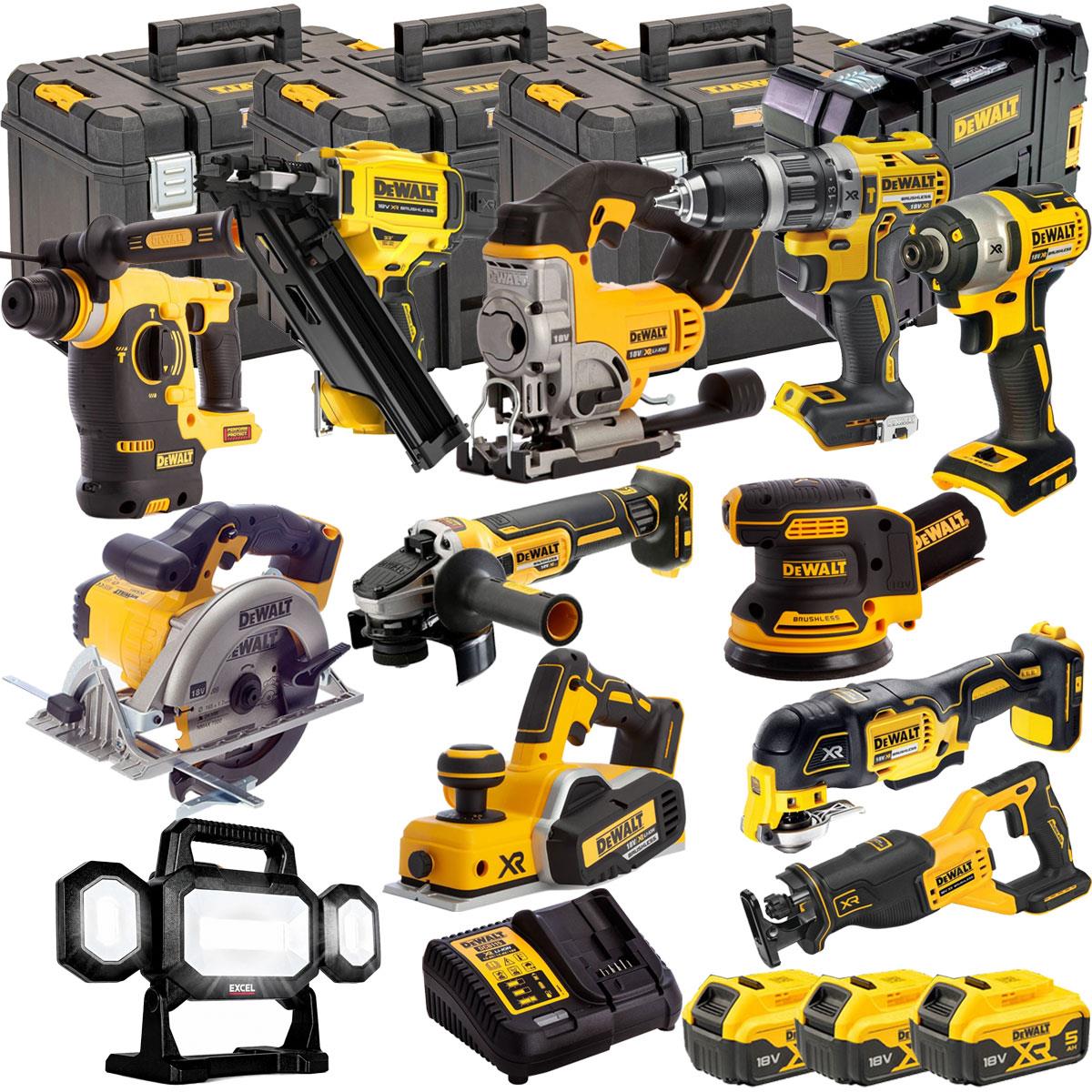 DEWALT 18V XR 12-Piece Power Tool Combo Kit with 3 x 5.0Ah Batteries (DCKT4T12AP4)
