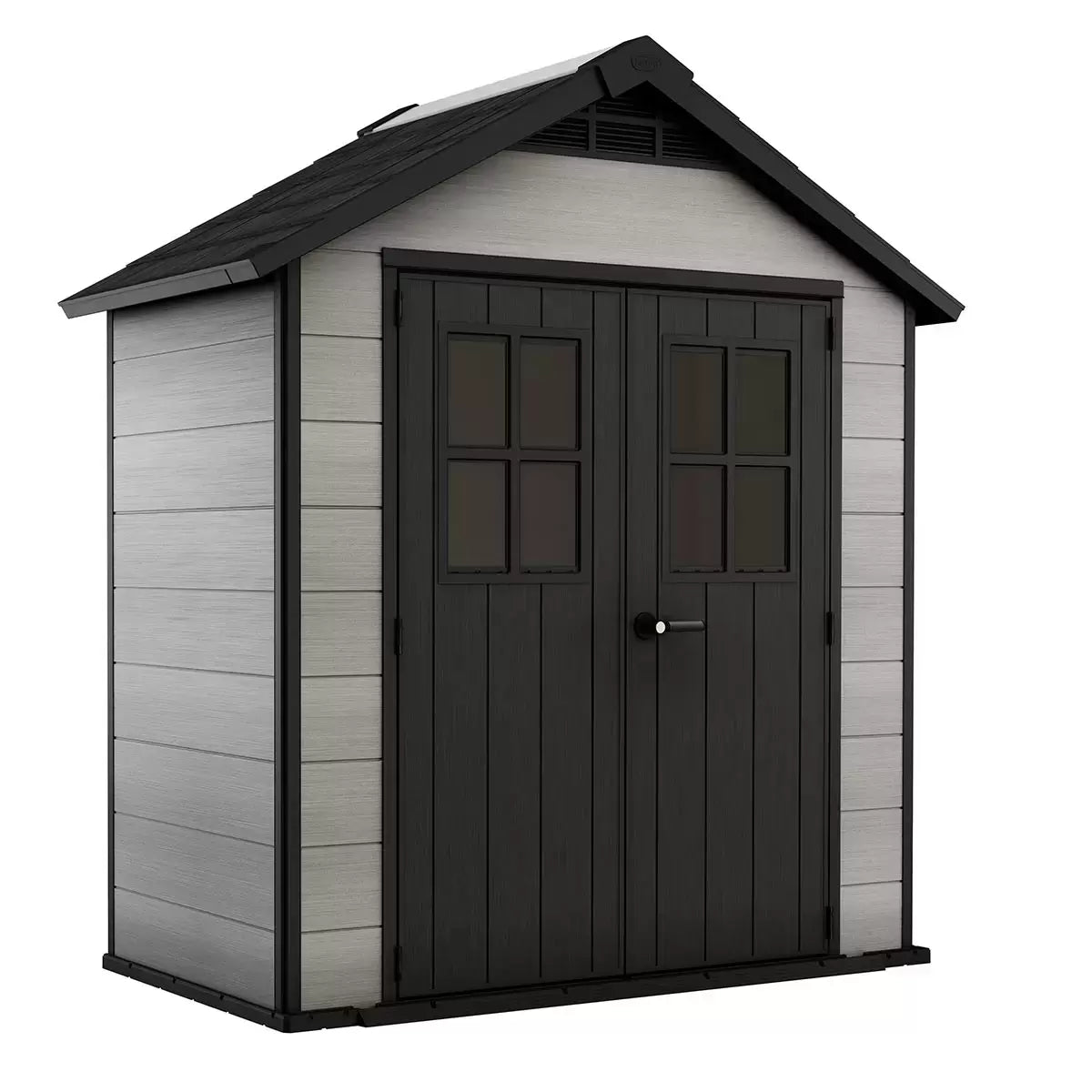 Keter Oakland Outdoor Storage Shed 7.5 x 4ft - Weather Resistant Grey