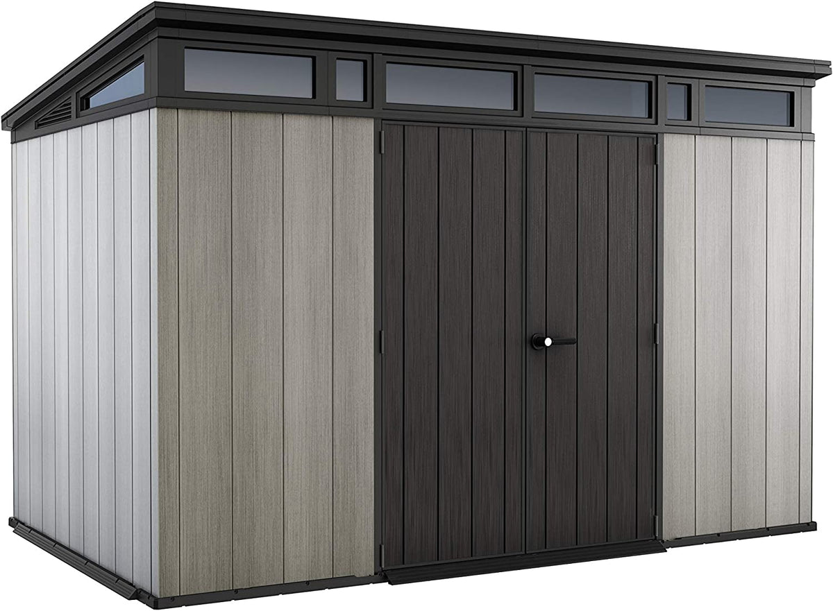 Keter Artisan 11 x 7ft Double Door Pent Outdoor Plastic Garden Storage Shed