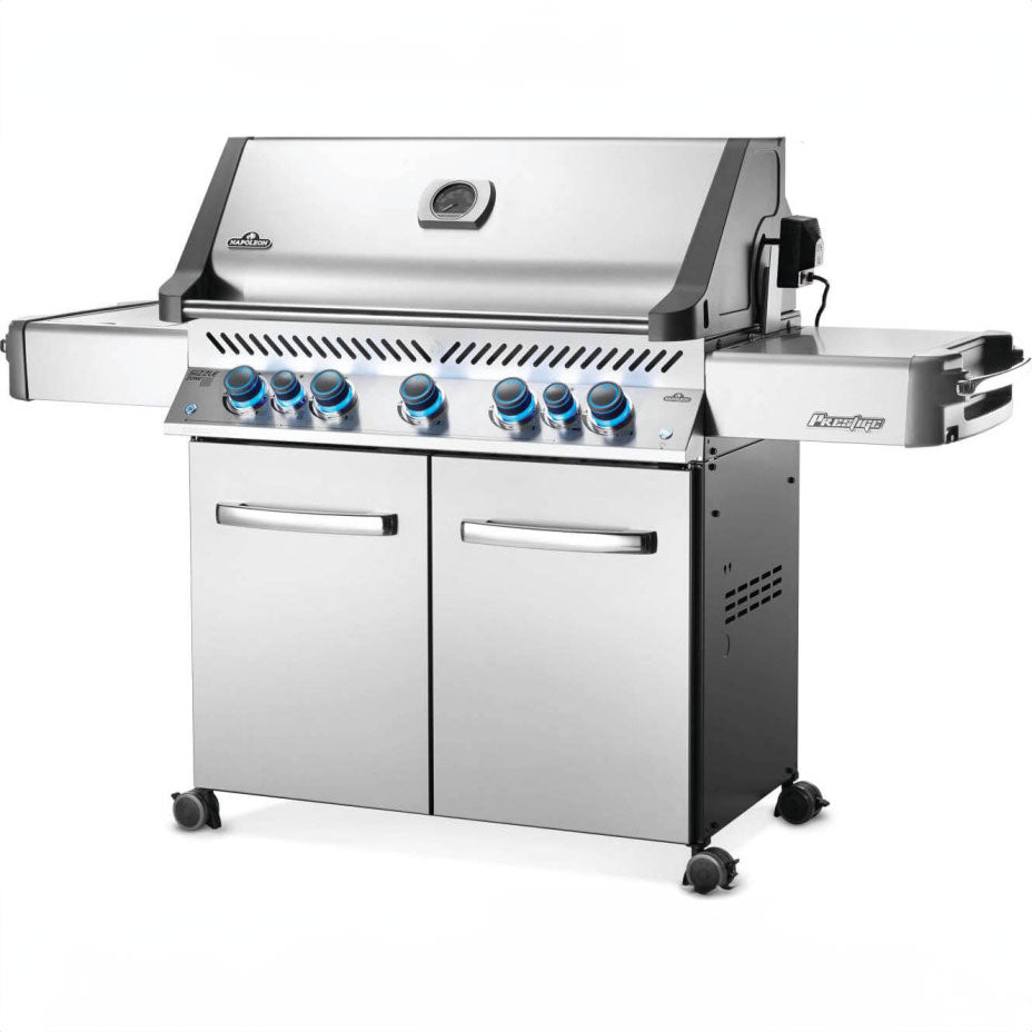 Napoleon Prestige 665 RSIB Gas BBQ – Infrared Rear & Side Burners, Stainless Steel