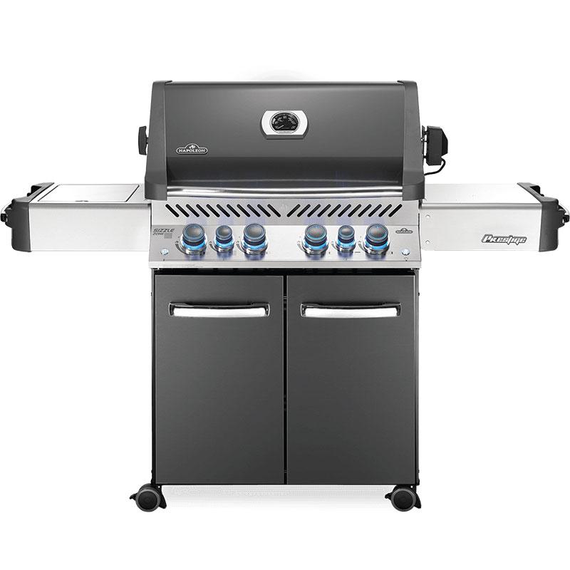 Napoleon Prestige 500 RSIB Natural Gas BBQ – Infrared Rear & Side Burners, Grey