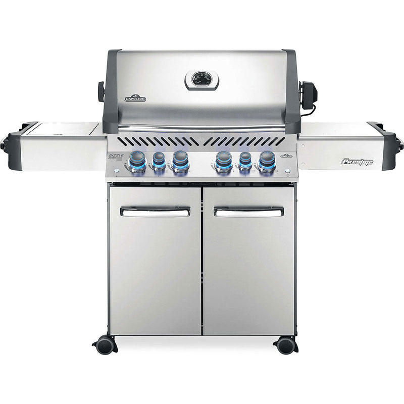 Napoleon Prestige 500 RSIB Natural Gas BBQ – Infrared Rear & Side Burners, Stainless Steel