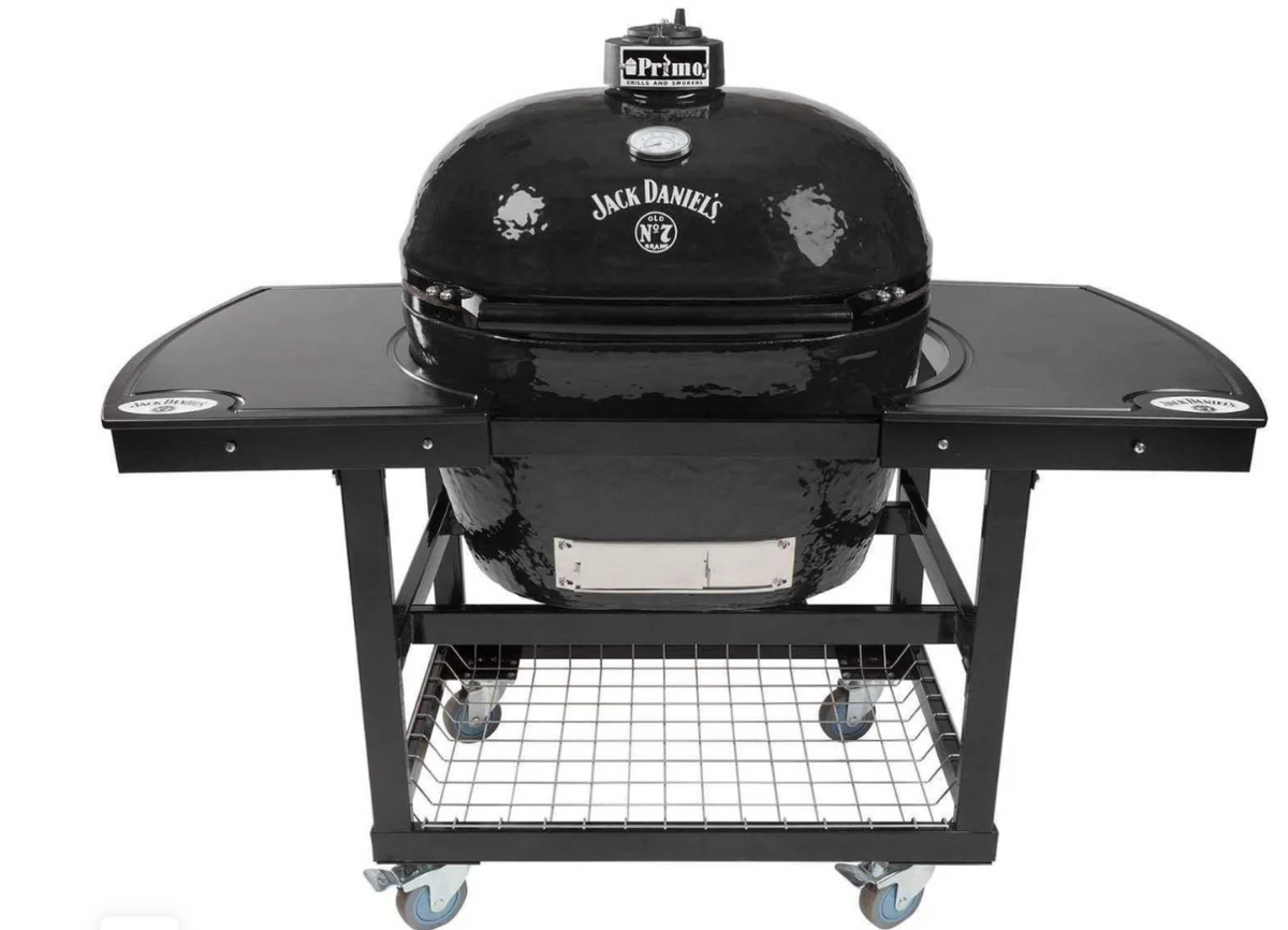 Primo Oval XL Ceramic Kamado Charcoal BBQ on Cart – Jack Daniel's Edition (CXLHJ)