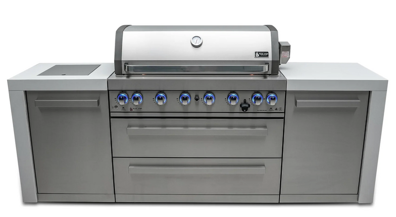 Mont Alpi 805 Deluxe Outdoor Kitchen Island – 6-Burner Gas BBQ (MAi805-D)