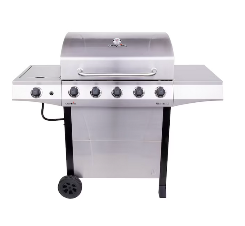Char-Broil Performance Series Silver 5-Burner Liquid Propane Gas Grill
