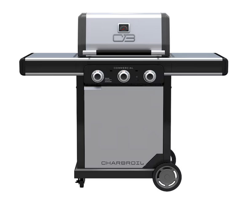 Char-Broil Commercial Series 3-Burner Infrared Gas BBQ & Griddle Combo – Stainless Steel, LP & Natural Gas