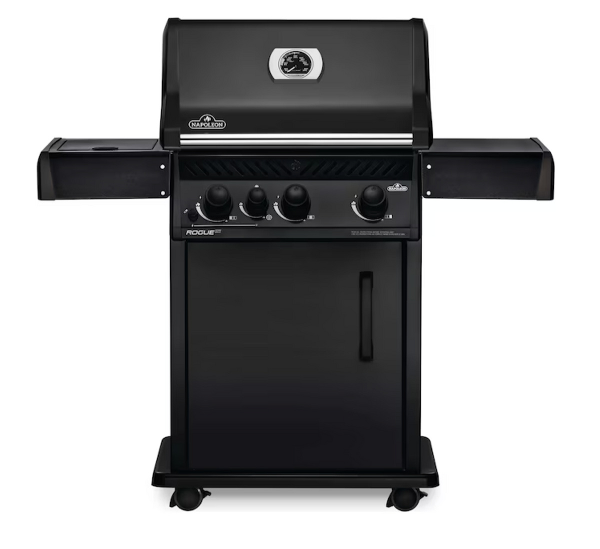 NAPOLEON Rogue XT 425 Matte Black 3-Burner Liquid Propane Gas Grill with Side Burner and Integrated Smoker Box