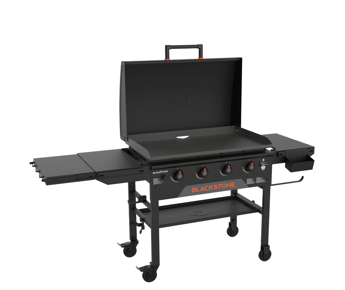 Blackstone 36" Omnivore Griddle with Hood – Flat Top Gas BBQ Bundle with Pizza Oven & 30-Piece Kit