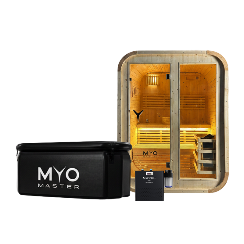 Natural Wood Hot and Cold Therapy Bundle with MyoSauna, MyoFreeze, and MyoChill
