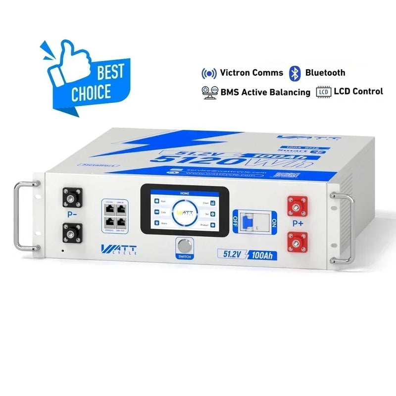 48V 100Ah LiFePO4 Deep Cycle Server Rack Battery V2.5 with BMS