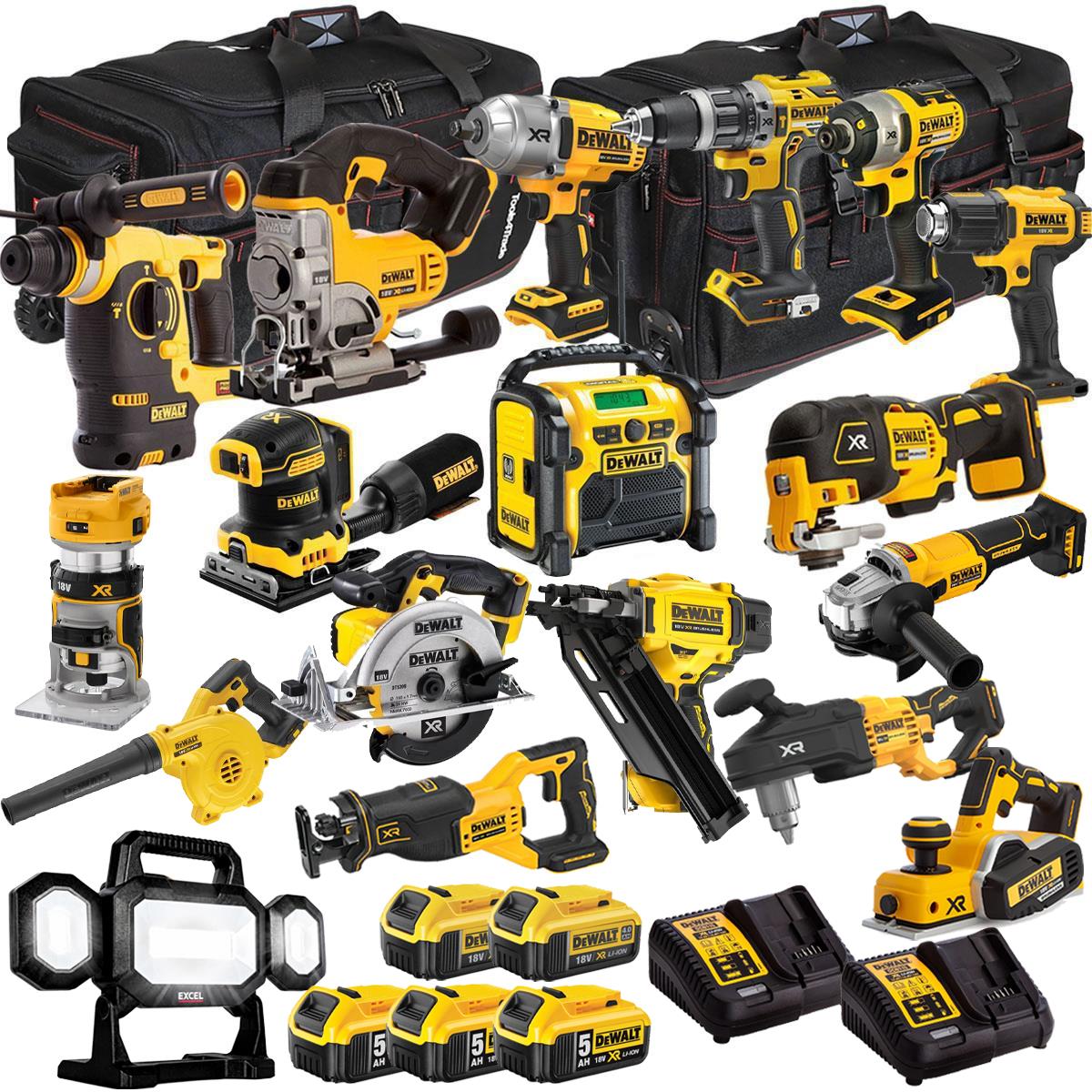 DEWALT 18V 18-Piece Power Tool Combo Kit with 5 Batteries & Charger (T4TKIT-1311)