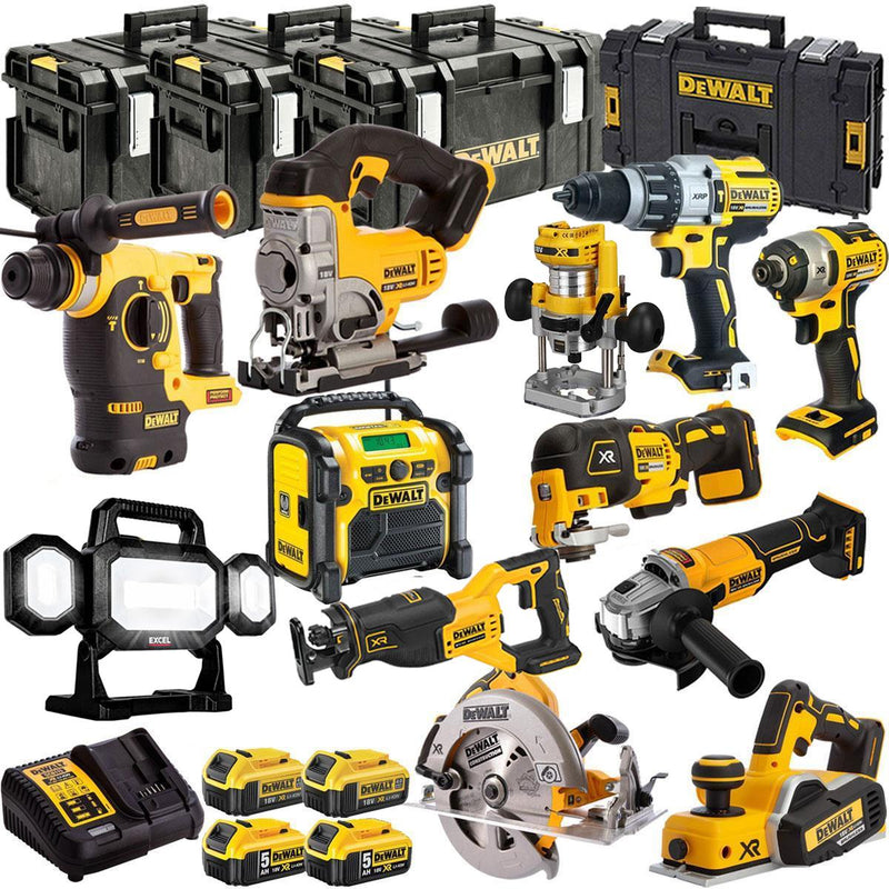 DEWALT 18V 12-Piece Power Tool Combo Kit with 4 Batteries & Charger (T4TKIT-1317)