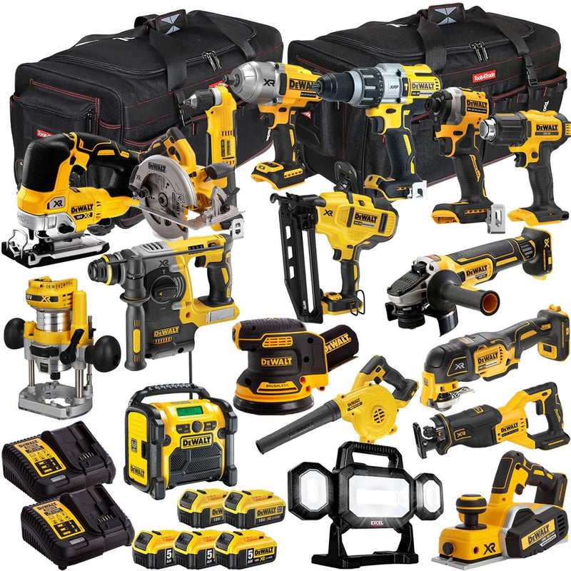 DEWALT 18V 18-Piece Power Tool Combo Kit with 5 Batteries & Charger (T4TKIT-1083)