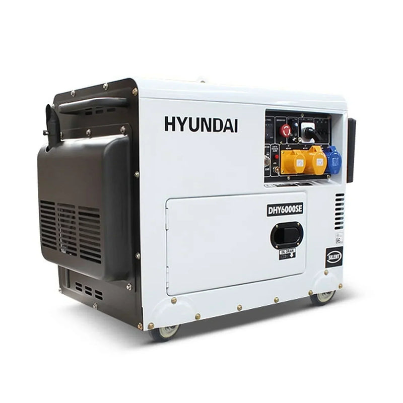Hyundai DHY6000SE Diesel Generator 5.2kW / 6.5kVA – Silenced Standby Generator, Electric Start, ATS Ready, 230V UK Plug
