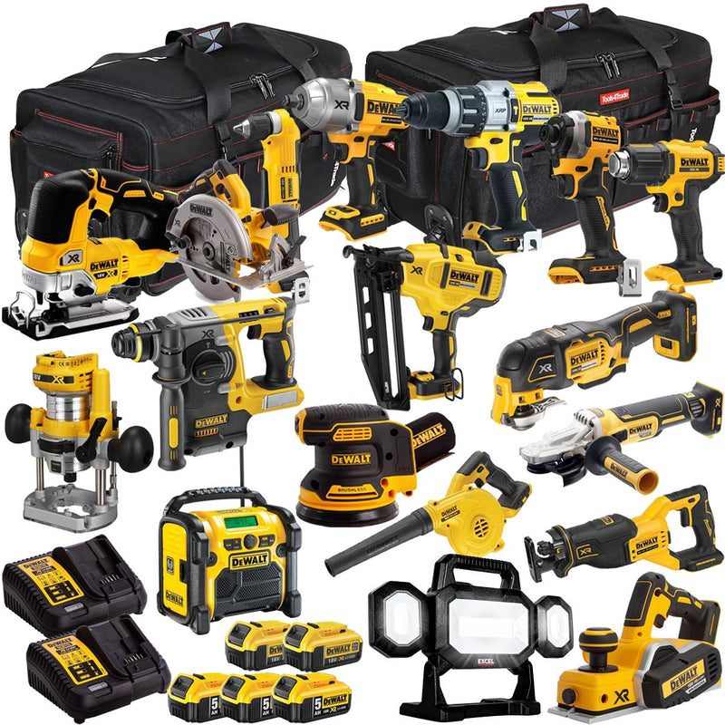Makita 18V LXT 18-Piece Cordless Power Tool Combo Kit with 5 Batteries & Charger