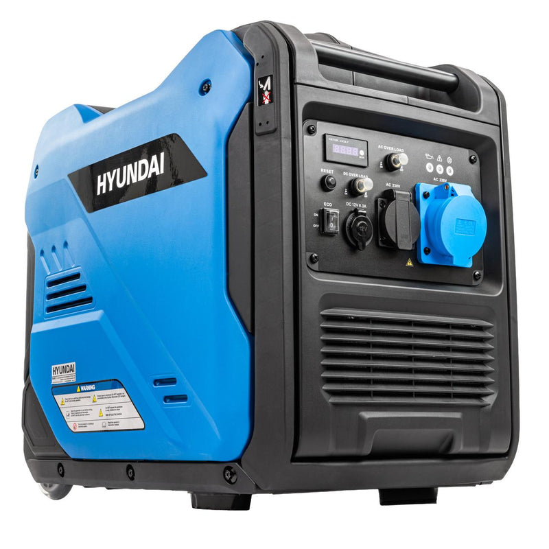 Hyundai HY6250SEi Petrol Inverter Generator 5.5kW – Electric Start, Pure Sine Wave, 230V UK Plug